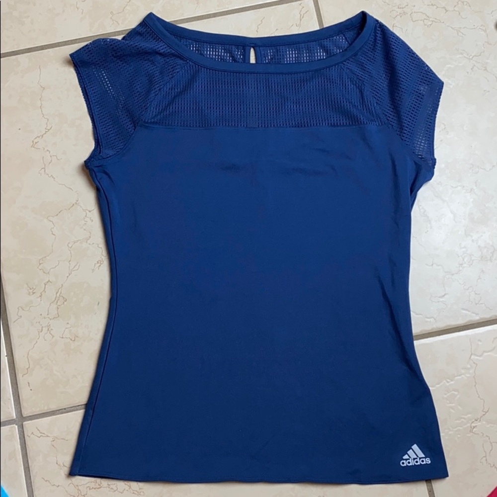 Adidas blue climacool vented shirt small